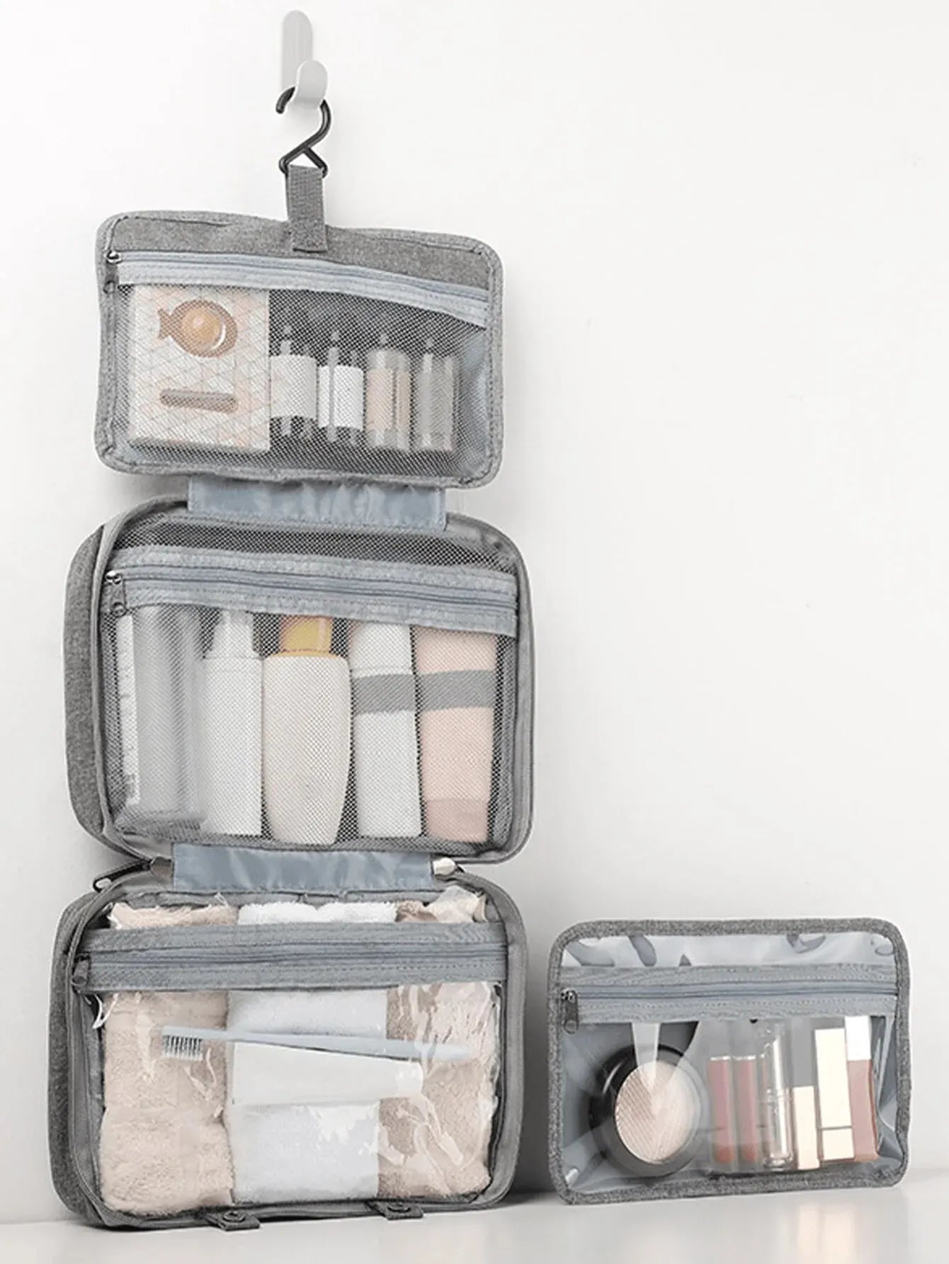 1pc Multi-Functional Foldable Dry And Wet Separation Toiletry Bag Storage Bag Cosmetic Bag Suitable For Women And Girls Travel