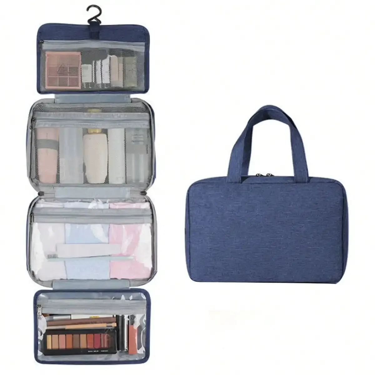 1pc Multi-Functional Foldable Dry And Wet Separation Toiletry Bag Storage Bag Cosmetic Bag Suitable For Women And Girls Travel