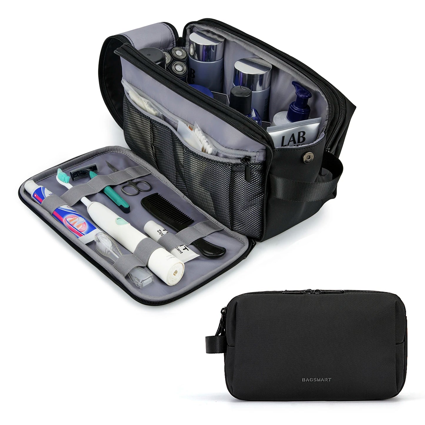 BAGSMART Toiletry Bag Men Large Capacity Men's Necessaire Travel Makeup Bag Waterproof Women Cosmetic Travel Organizer