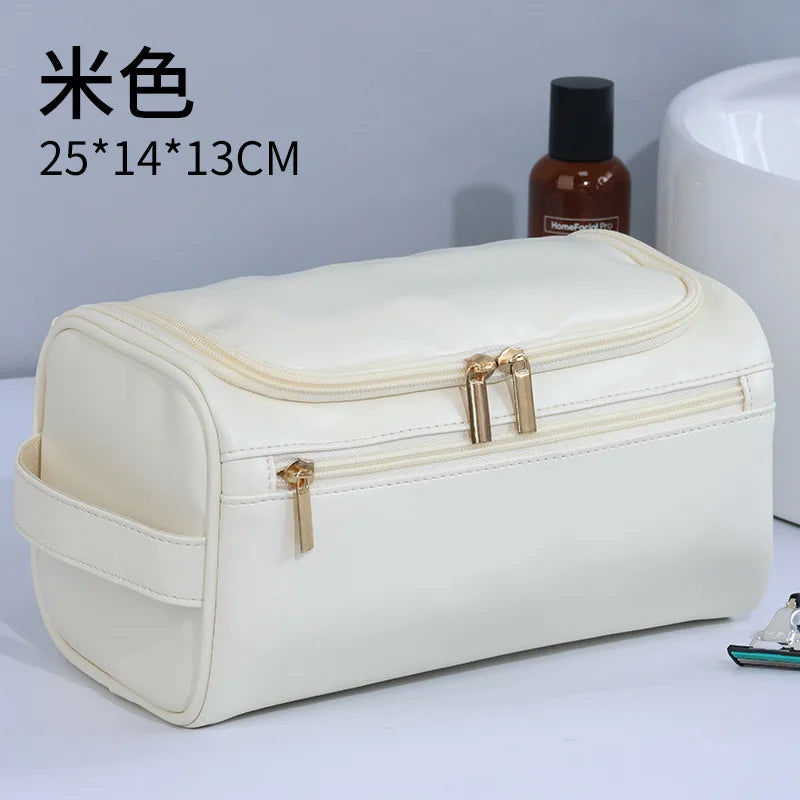 Trousse toilette blanche imperméable suspendue – 25x13x13cm