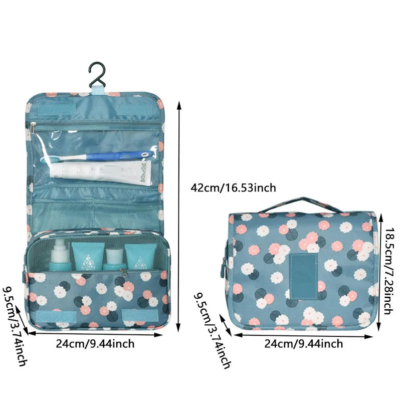Multifunctional Travel Hook Wash Bag Cosmetics Storage Bag Waterproof Toiletries Beauty Organizer Ladies Bathroom Storage Bag