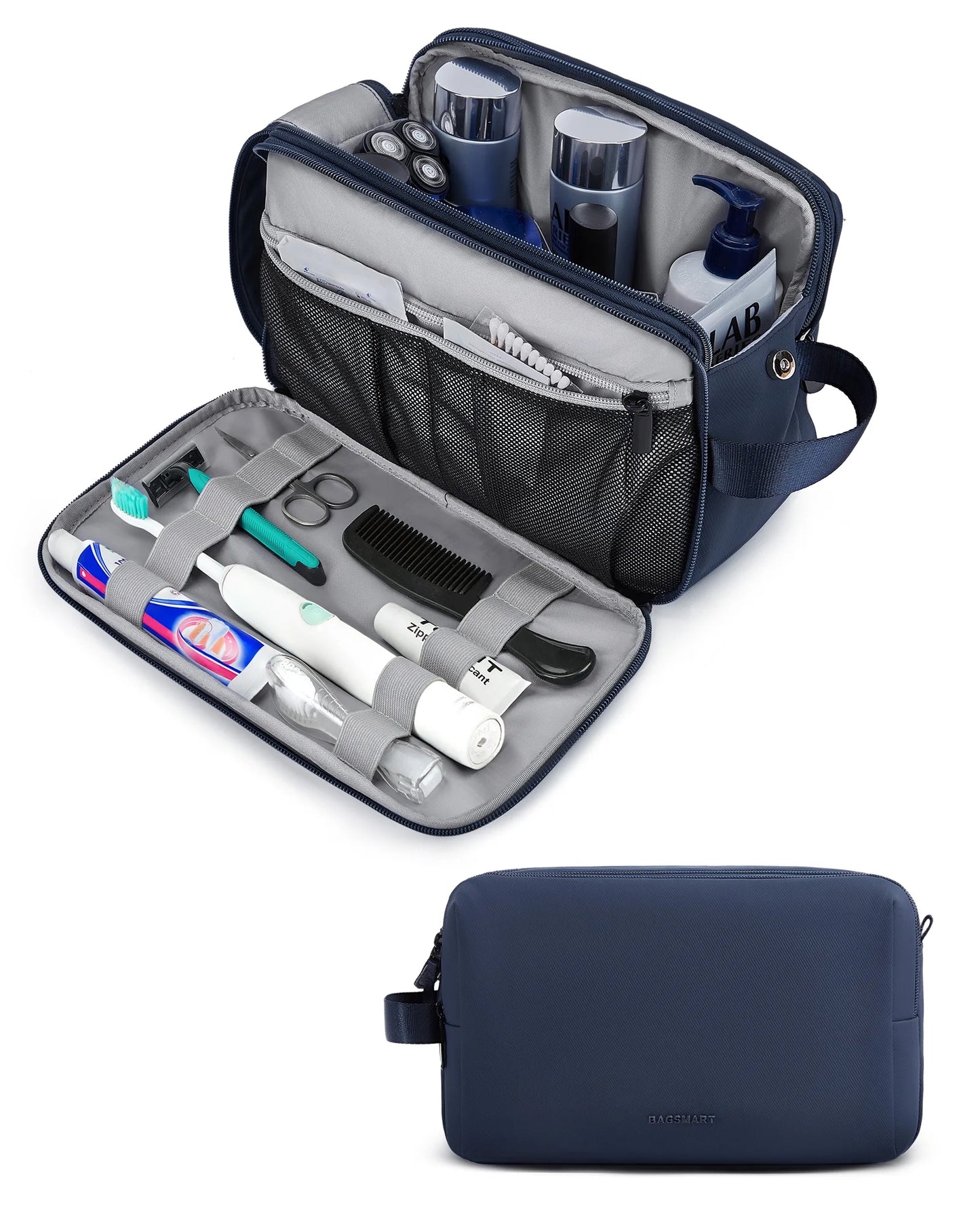 BAGSMART Toiletry Bag Men Large Capacity Men's Necessaire Travel Makeup Bag Waterproof Women Cosmetic Travel Organizer