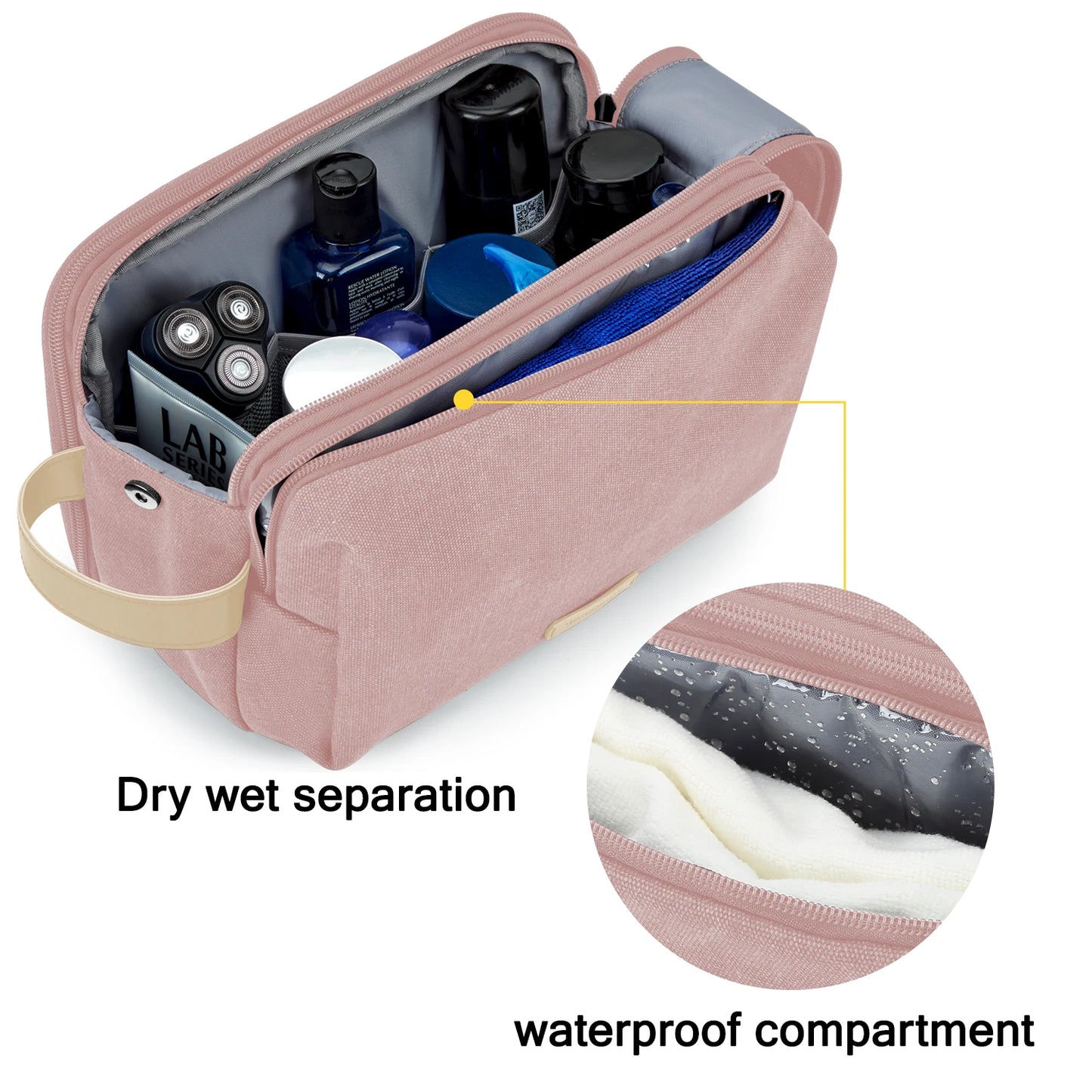 BAGSMART Toiletry Bag Men Large Capacity Men's Necessaire Travel Makeup Bag Waterproof Women Cosmetic Travel Organizer