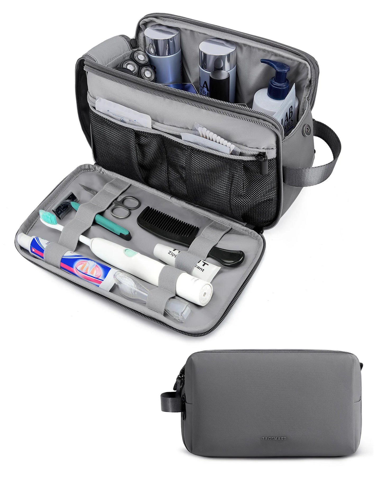 BAGSMART Toiletry Bag Men Large Capacity Men's Necessaire Travel Makeup Bag Waterproof Women Cosmetic Travel Organizer