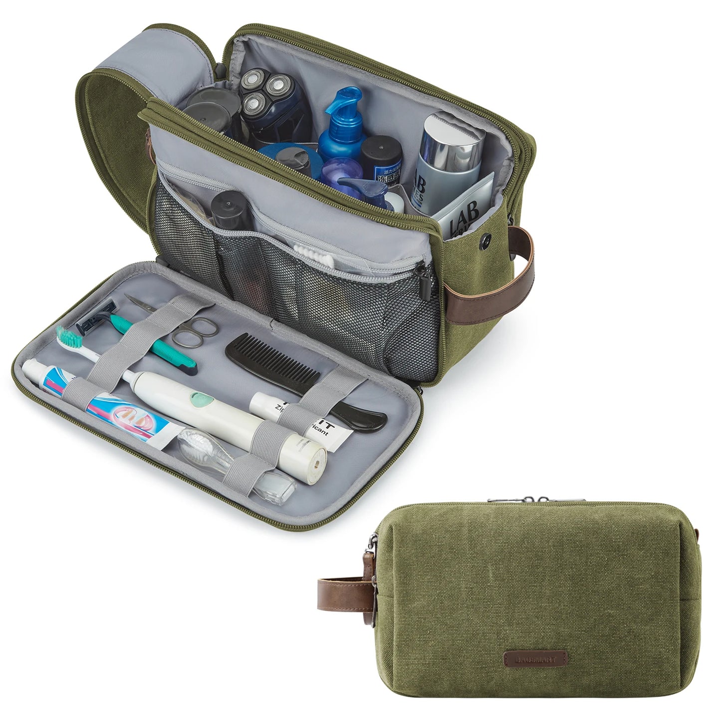BAGSMART Toiletry Bag Men Large Capacity Men's Necessaire Travel Makeup Bag Waterproof Women Cosmetic Travel Organizer