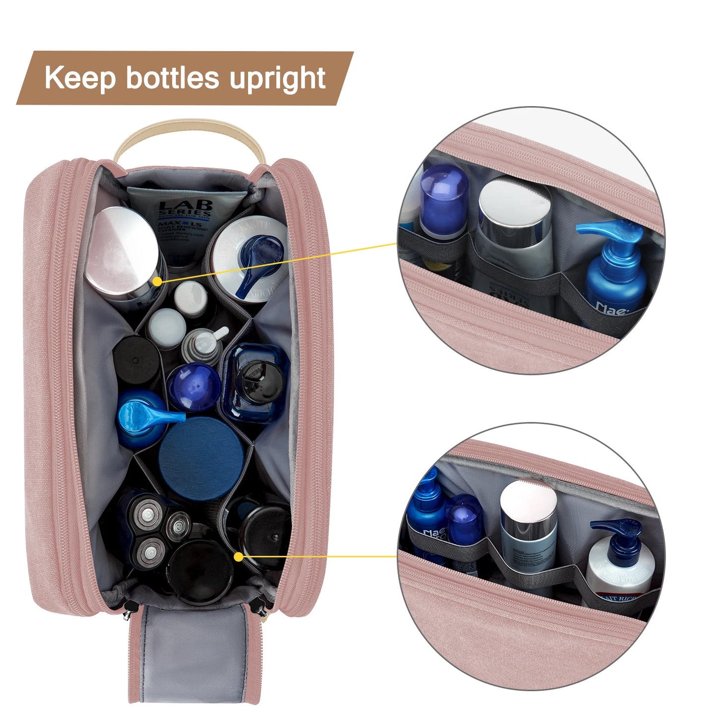 BAGSMART Toiletry Bag Men Large Capacity Men's Necessaire Travel Makeup Bag Waterproof Women Cosmetic Travel Organizer