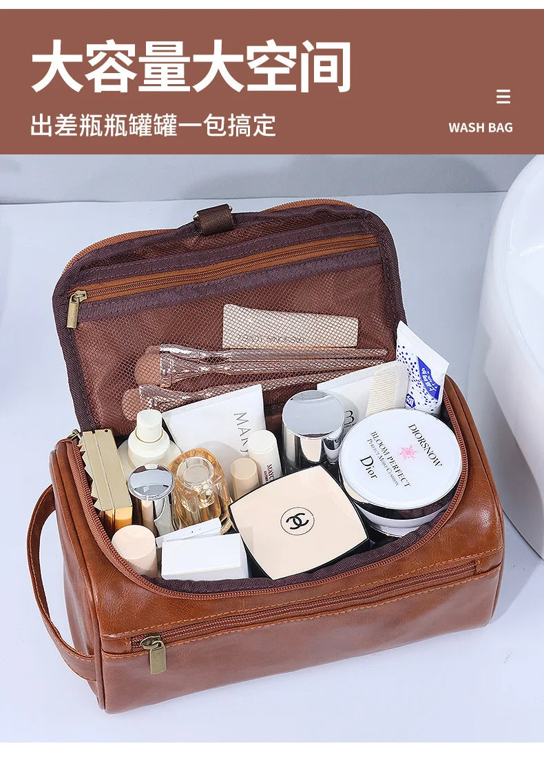 Trousse toilette blanche imperméable suspendue – 25x13x13cm
