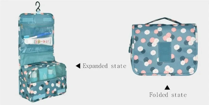 Multifunctional Travel Hook Wash Bag Cosmetics Storage Bag Waterproof Toiletries Beauty Organizer Ladies Bathroom Storage Bag