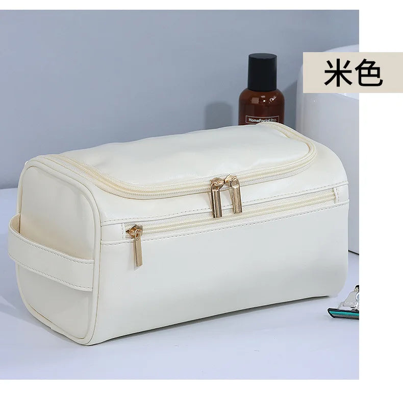 Trousse toilette blanche imperméable suspendue – 25x13x13cm