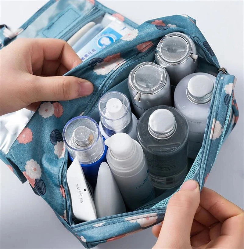 Multifunctional Travel Hook Wash Bag Cosmetics Storage Bag Waterproof Toiletries Beauty Organizer Ladies Bathroom Storage Bag