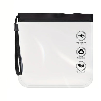 Trousse avion 20x20cm transparente EVA noir | Cabine 1L mixte