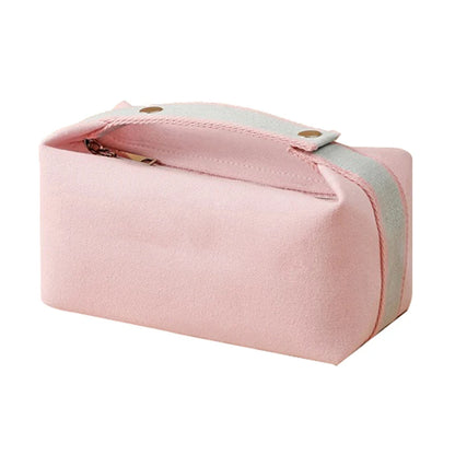 Trousse maquillage rose poudré femme – Tissu toile – Sac & voyage