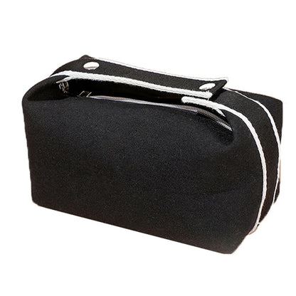Trousse noire femme ou homme – Toile waterproof – Voyage & bureau
