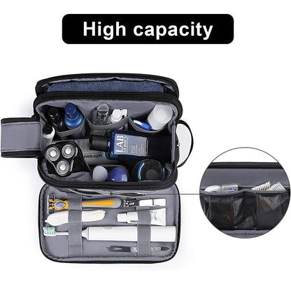 Trousse de toilette homme noire – compacte, étanche, rasage & voyage