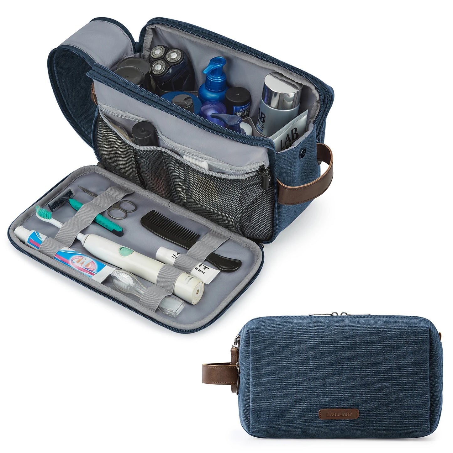 BAGSMART Toiletry Bag Men Large Capacity Men's Necessaire Travel Makeup Bag Waterproof Women Cosmetic Travel Organizer