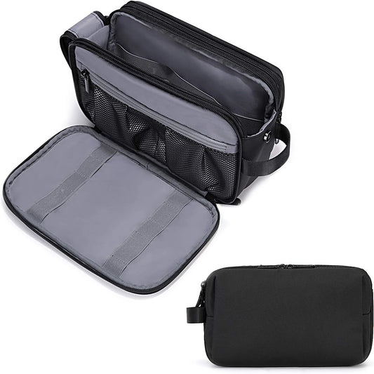 Trousse de toilette homme noire – compacte, étanche, rasage & voyage