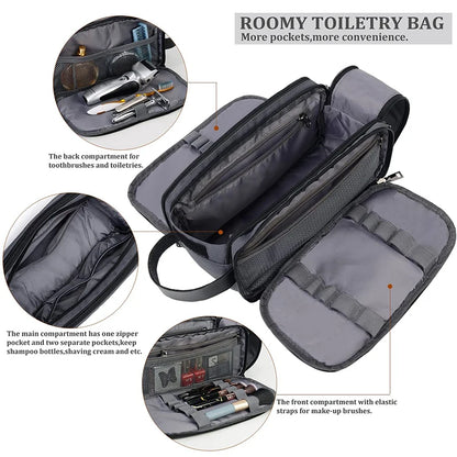 Trousse de toilette homme bleue – toile imperméable – usage voyage