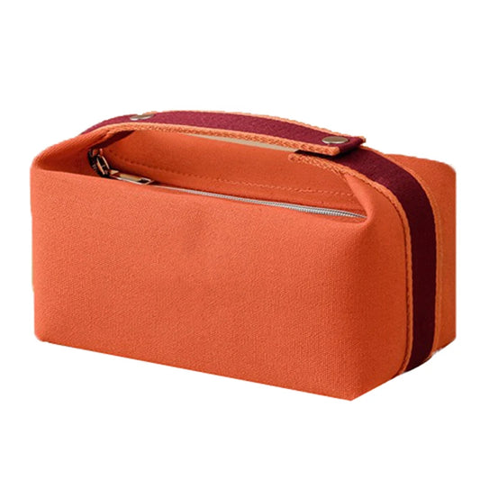 Trousse toilette femme toile orange 22 cm – Compacte – Voyage & sac